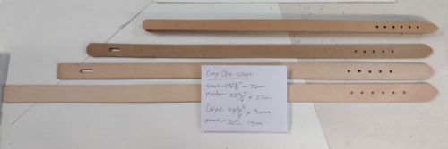 Dog Collar Blanks - Straight - Nat Veg Tan - 4 Sizes (Large, 1)